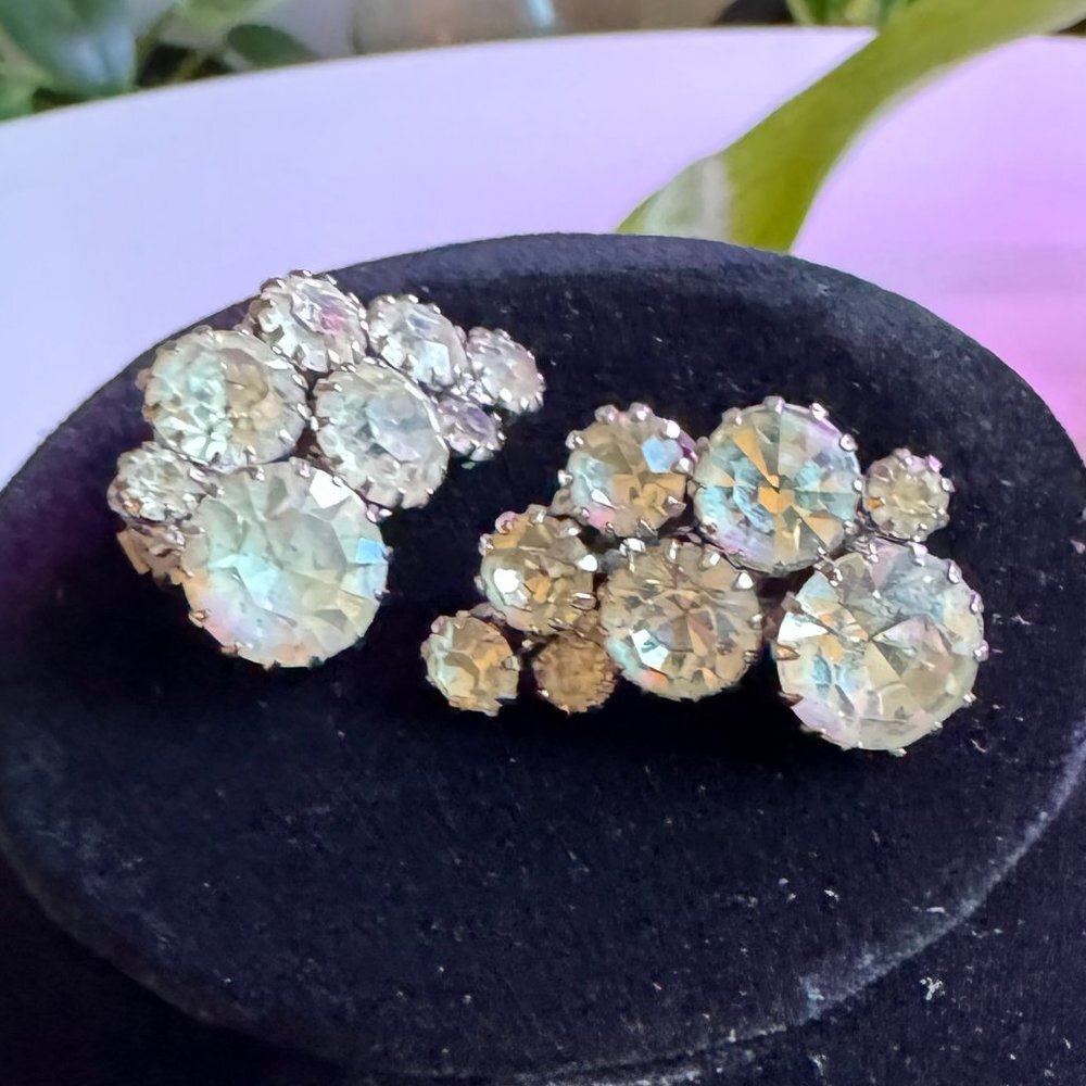 Rhinestone Clip on Earrings 2